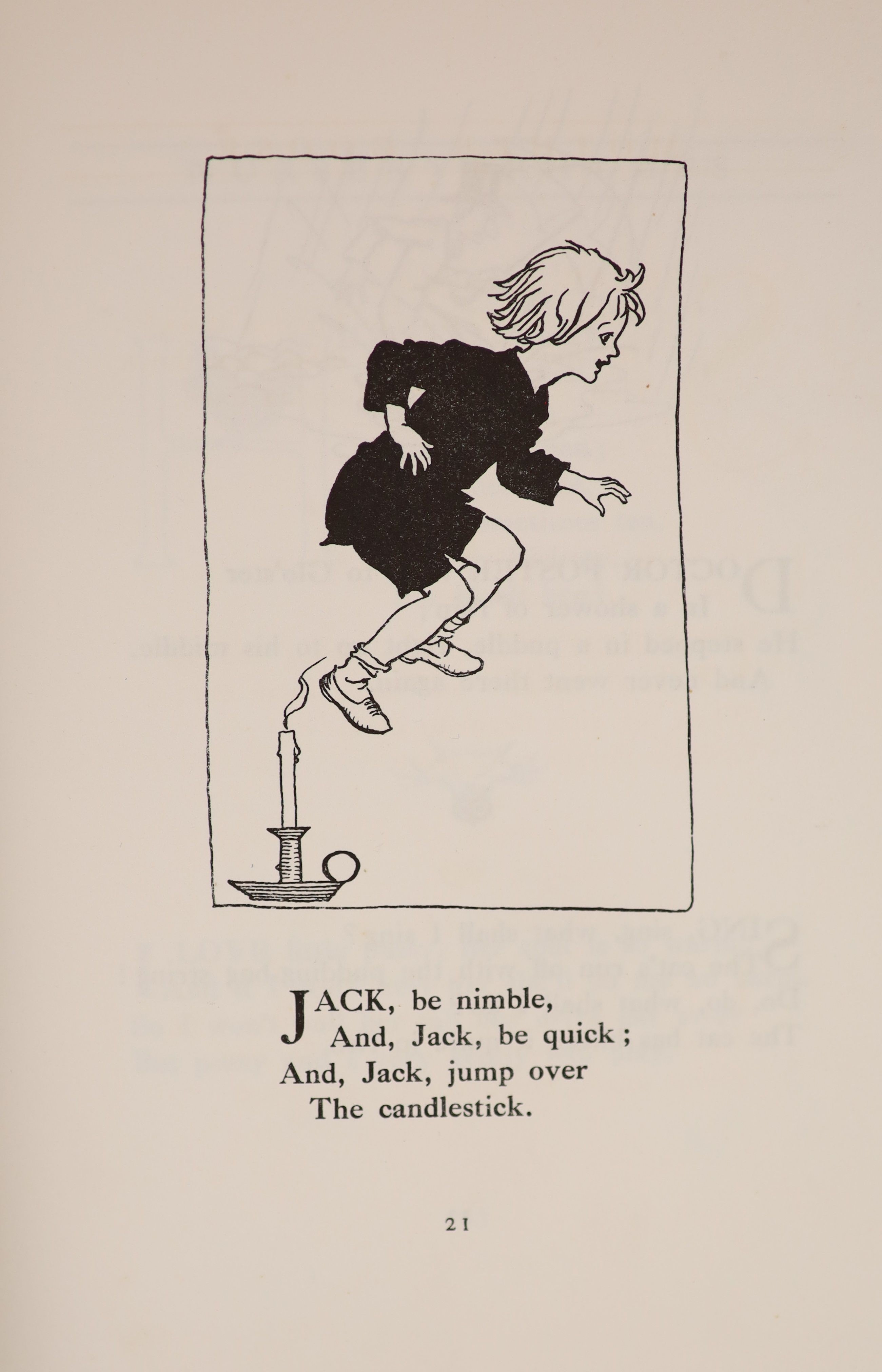 Rackham, Arthur - Mother Goose: The Old Nursery Rhymes, one of 1,130 signed by the author/illustrator, 4to, original gilt decorated cloth, with 13 tipped-in colour plates, William Heinemann, London, 1913
